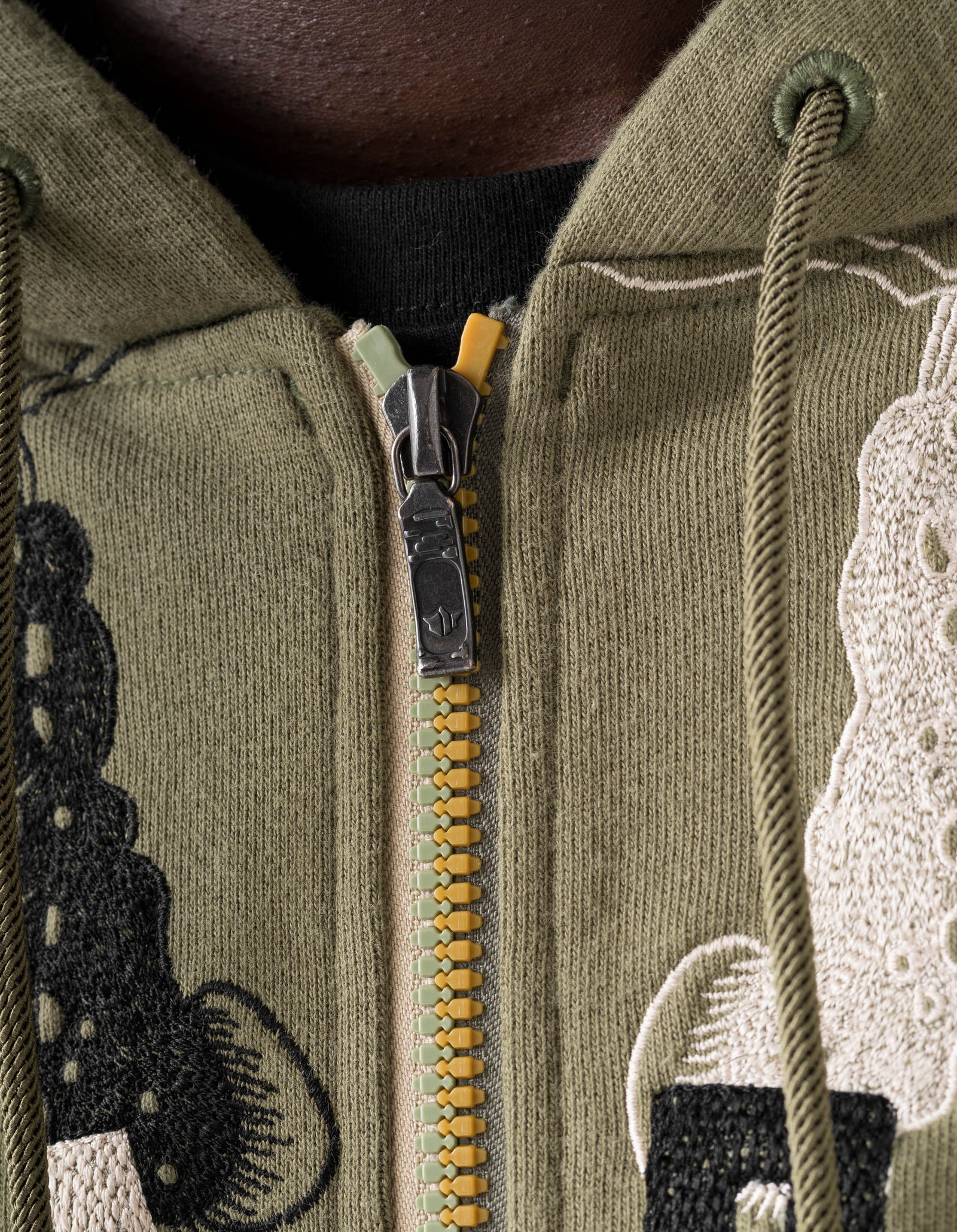 7234 Kirin Zip Through Hooded Sweat Olive OG-107F