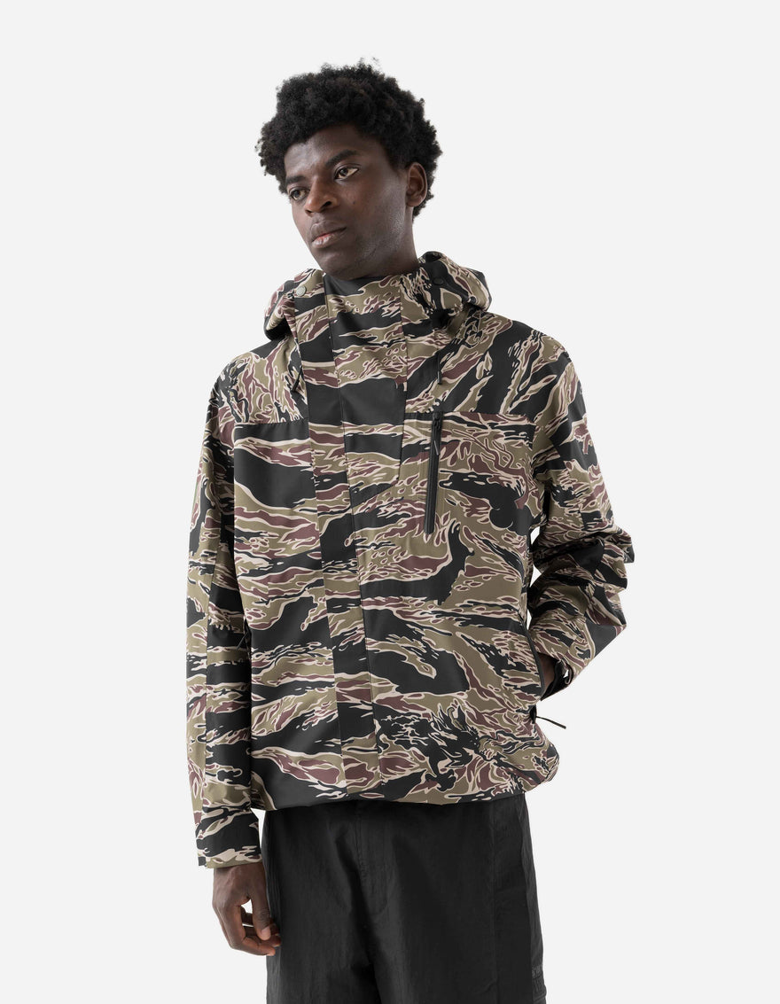 7274 Bonsai Tigerstripe Asym Parka Woodland
