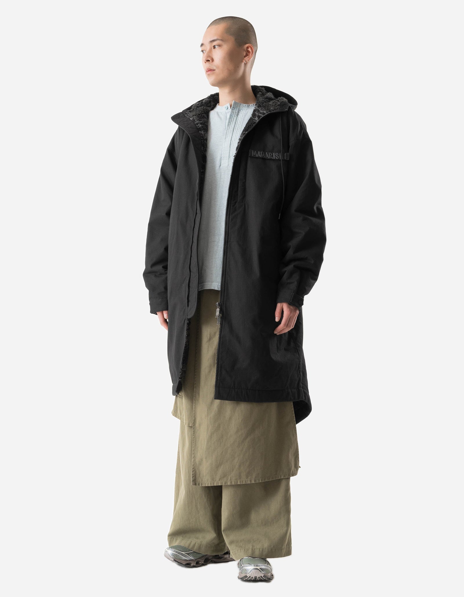 7214 Beach Fishtail Parka Black