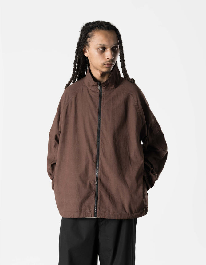 7740 Hemp Ripstop Track Jacket Earth Brown