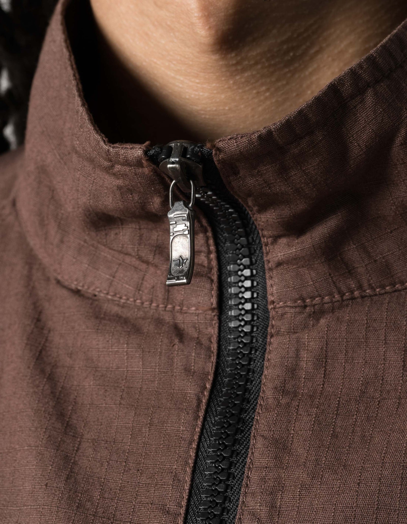 7740 Hemp Ripstop Track Jacket Earth Brown
