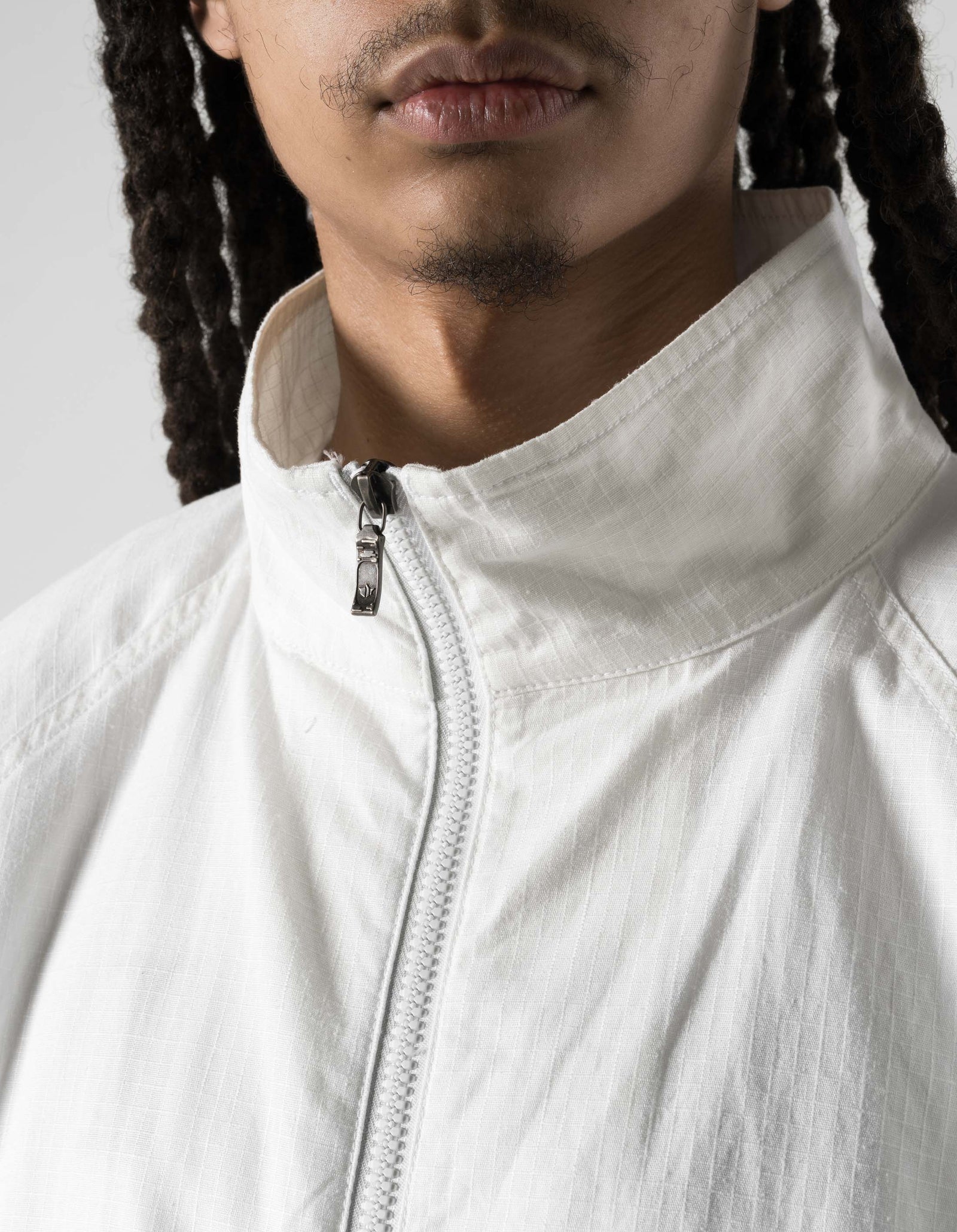 7566 Hemp Ripstop Track Jacket White
