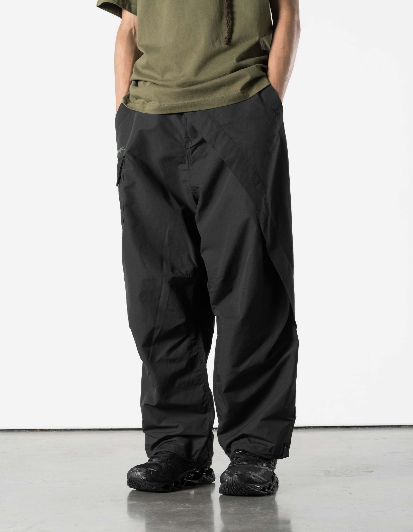 7579 DWR Hemp Asym Hakama Pants Black