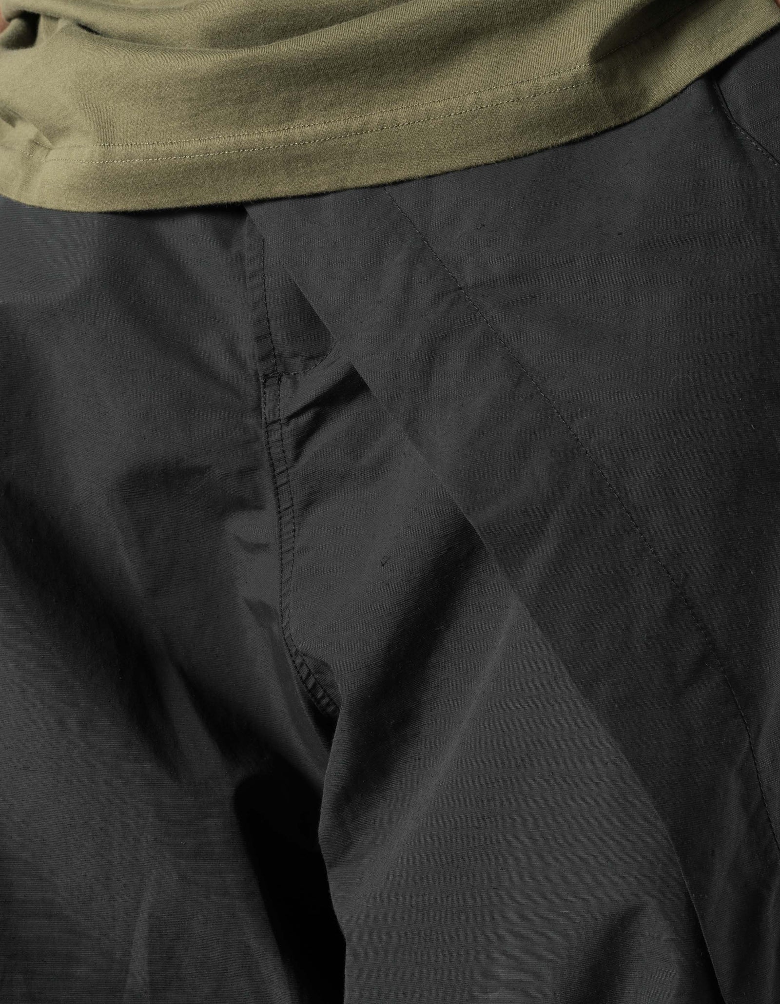 7579 DWR Hemp Asym Hakama Pants Black