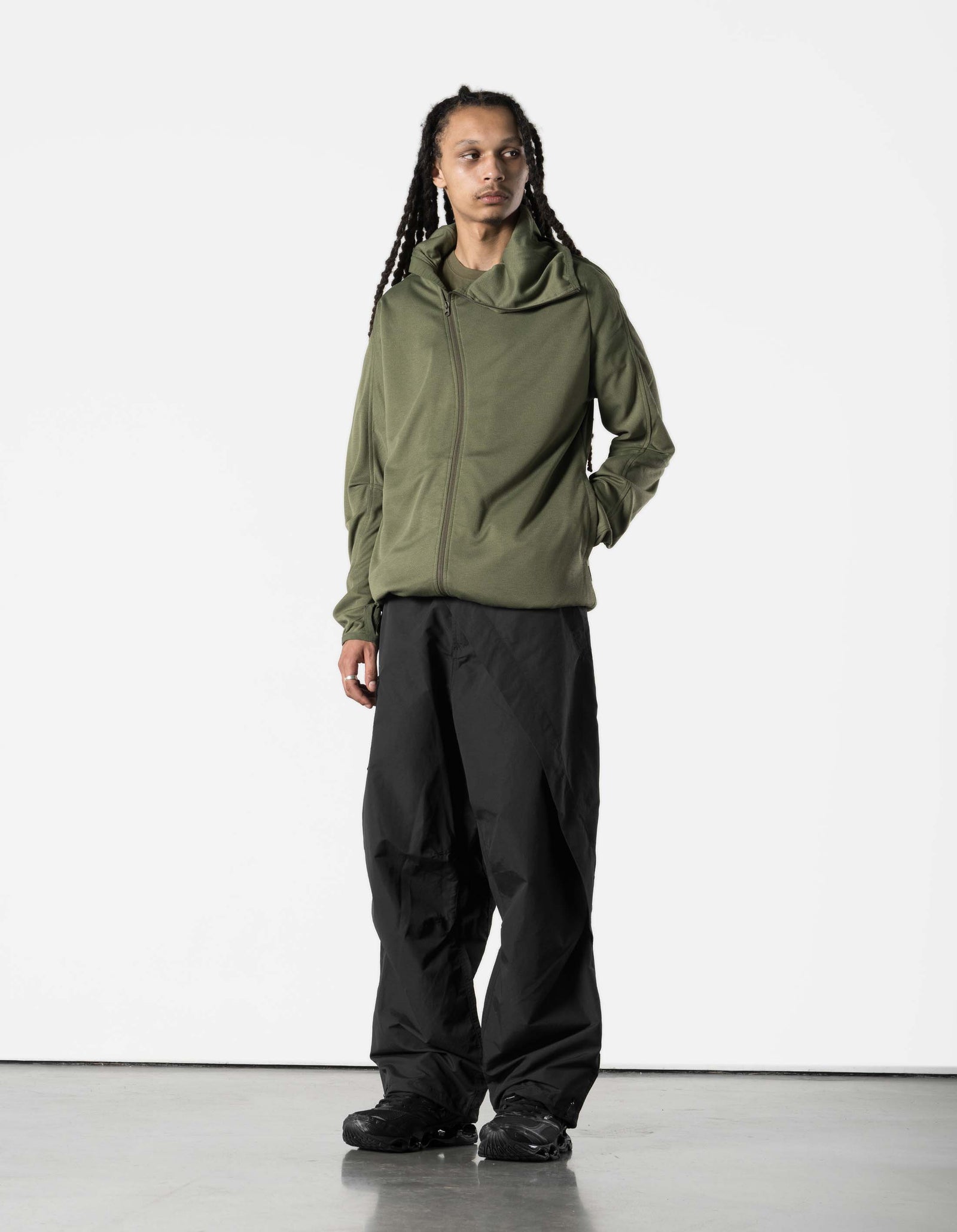 7579 DWR Hemp Asym Hakama Pants Black