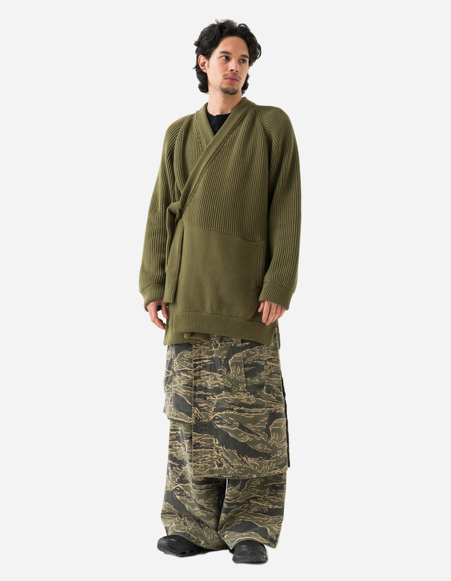 1461 Maharishi Knitted Kimono Olive