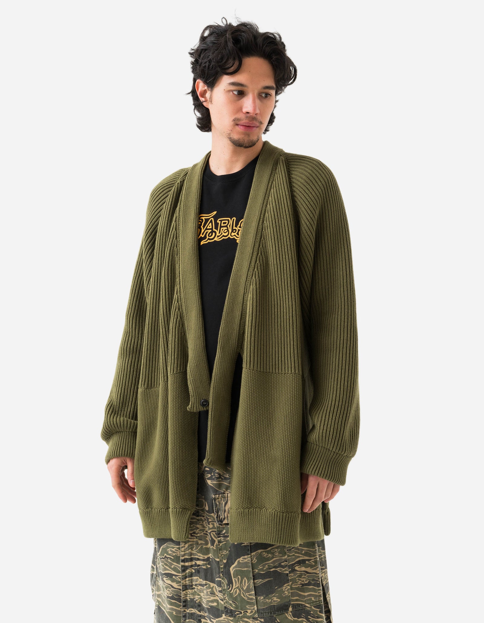 1461 Maharishi Knitted Kimono Olive