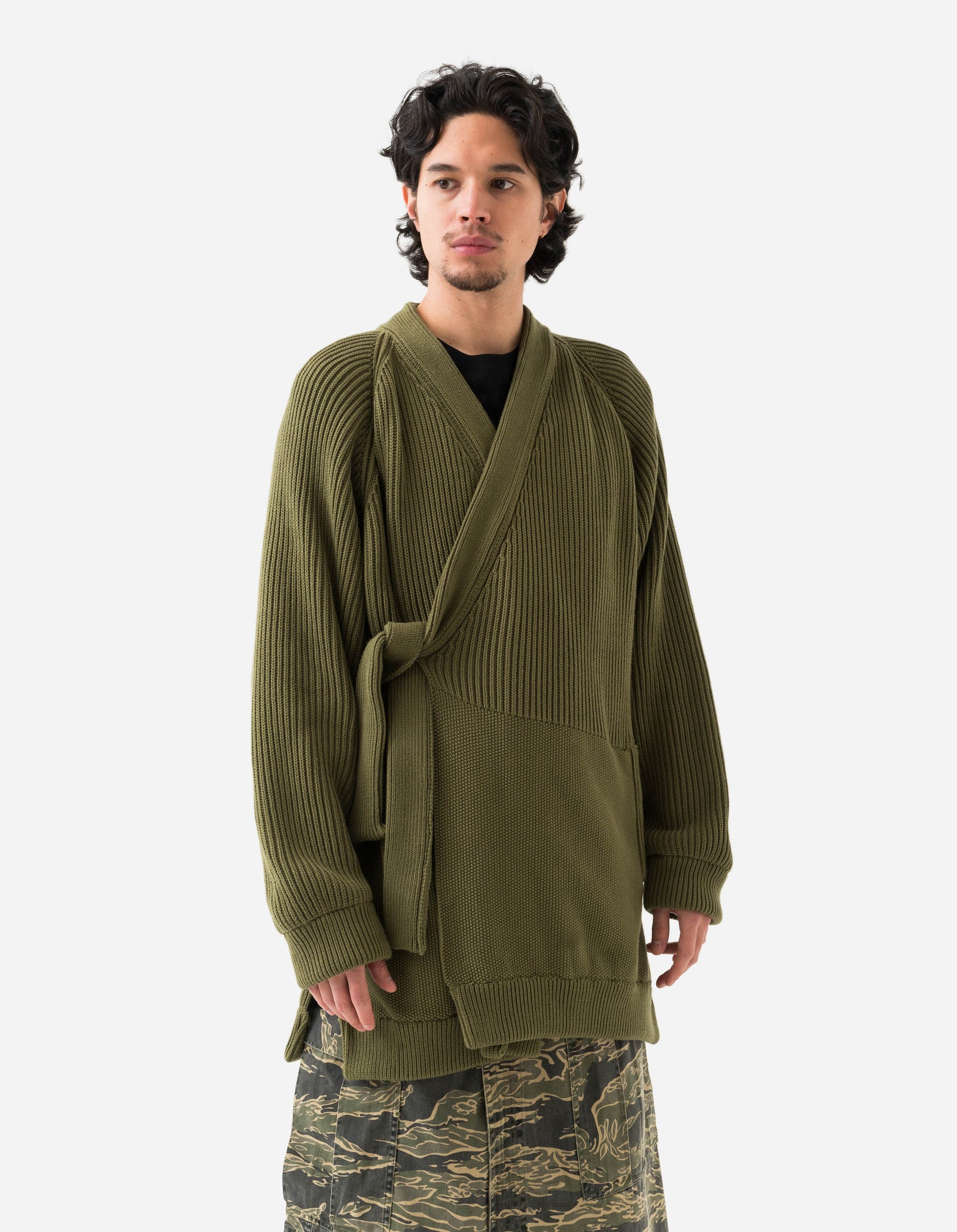 1461 Maharishi Knitted Kimono Olive