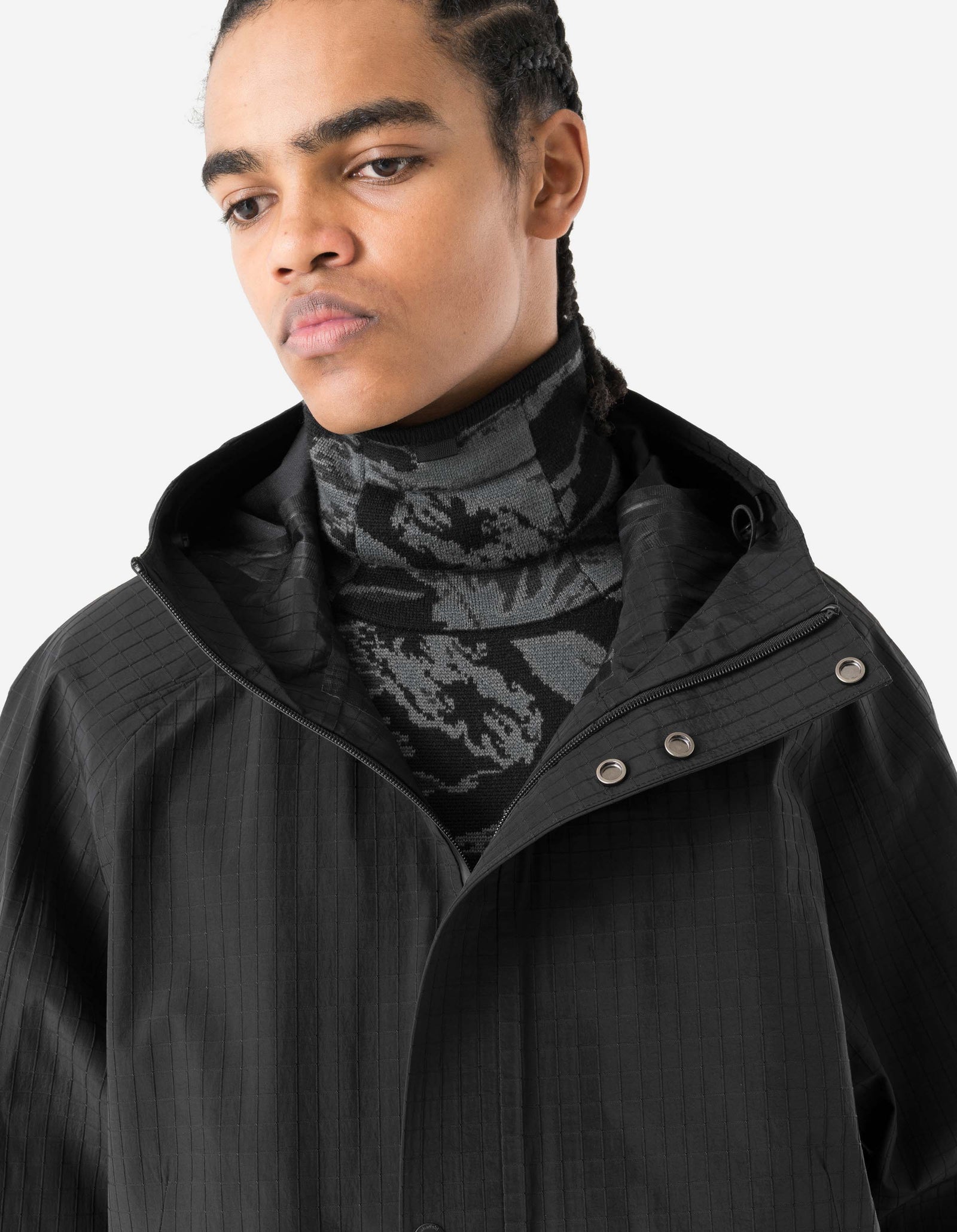7200 Waterproof Tech Long Parka Black