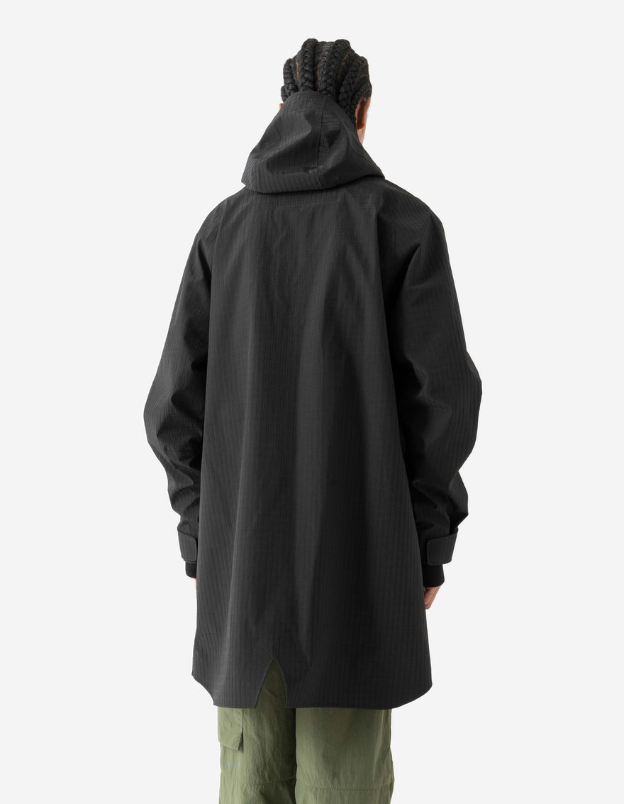 7200 Waterproof Tech Long Parka Black