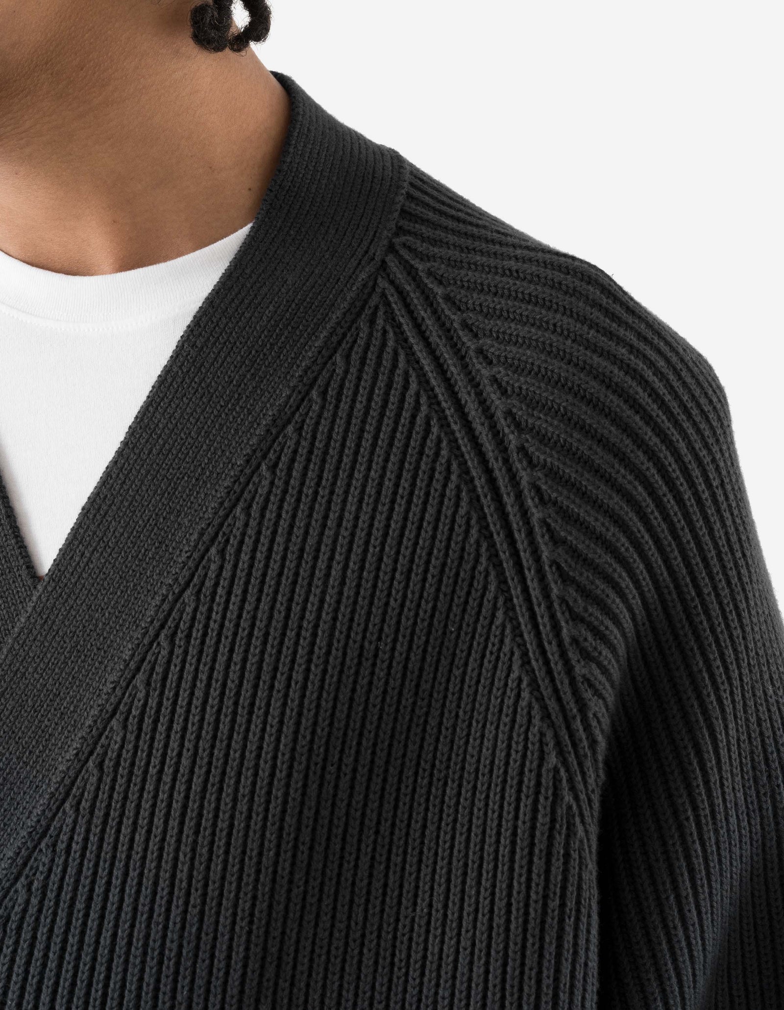 7272 Maharishi Knitted Kimono Black