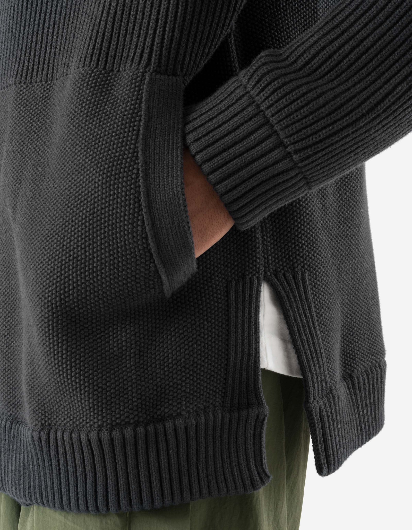 7272 Maharishi Knitted Kimono Black