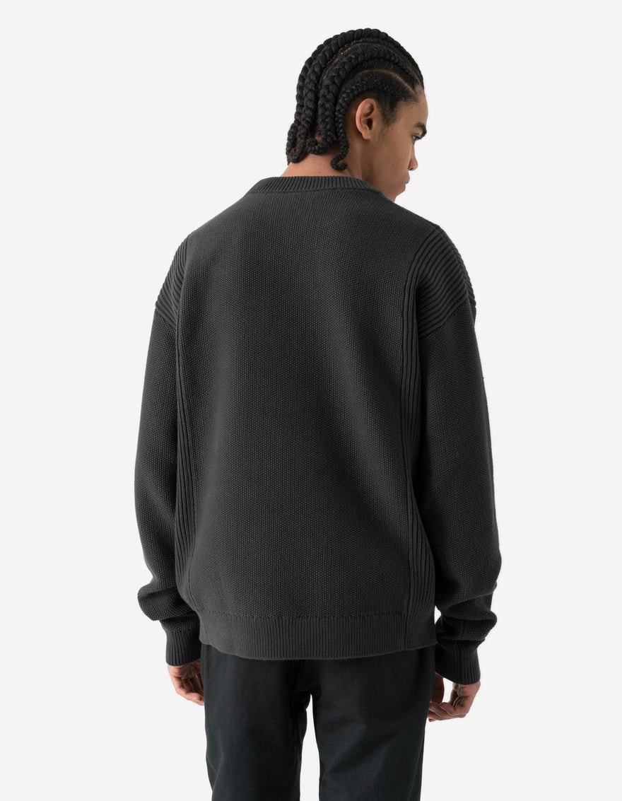 7273 Maharishi Knitted Crew Black