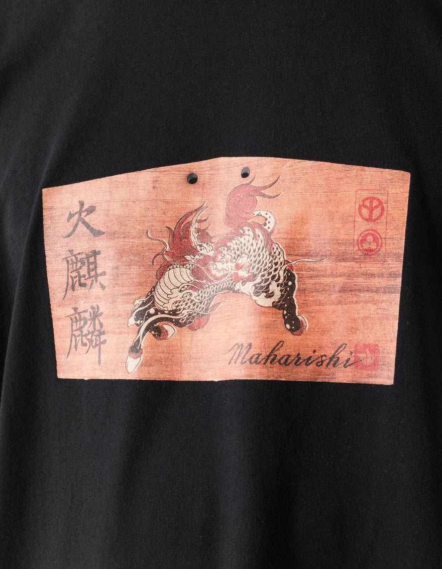7240 Ema Kirin Plaque T-Shirt Black