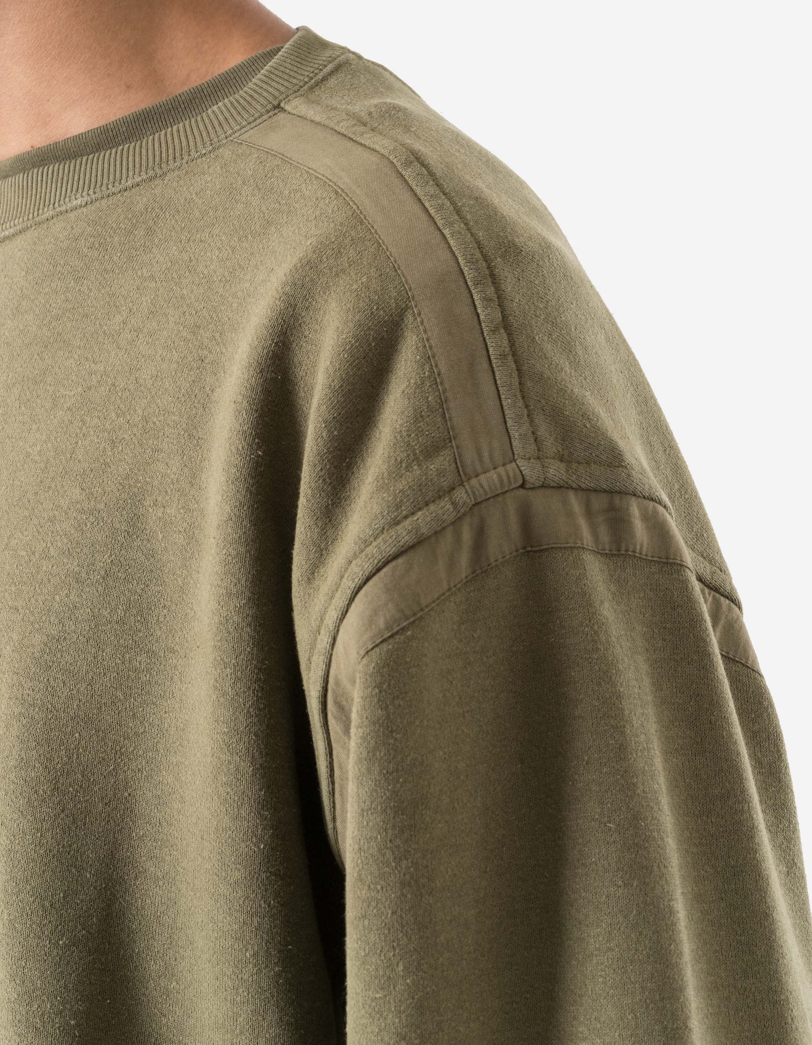 7207 Fabric Mix Cotton Crew Sweat Olive OG-107F