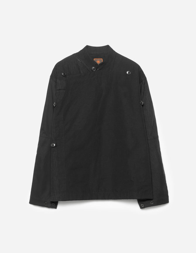 6084 Upcycled Monk Shirt Black