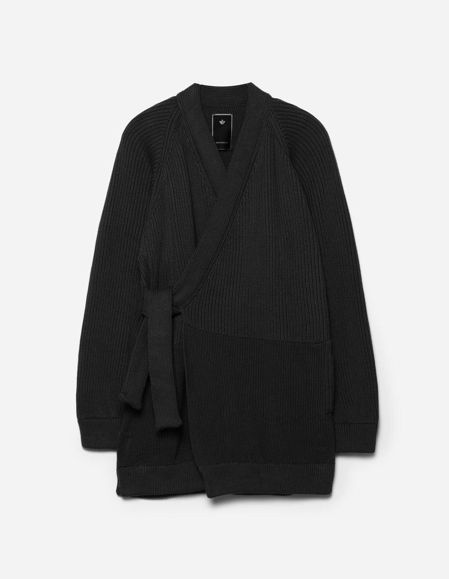 7272 Maharishi Knitted Kimono Black