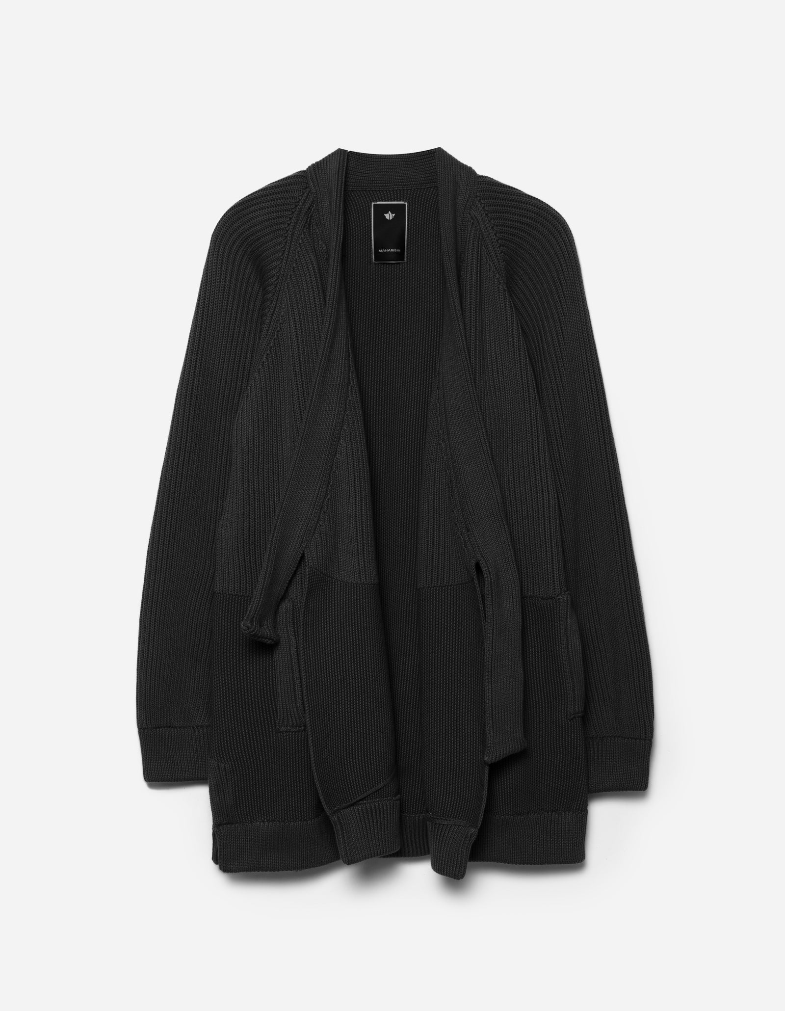 7272 Maharishi Knitted Kimono Black