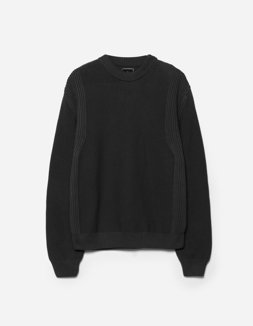 7273 Maharishi Knitted Crew Black