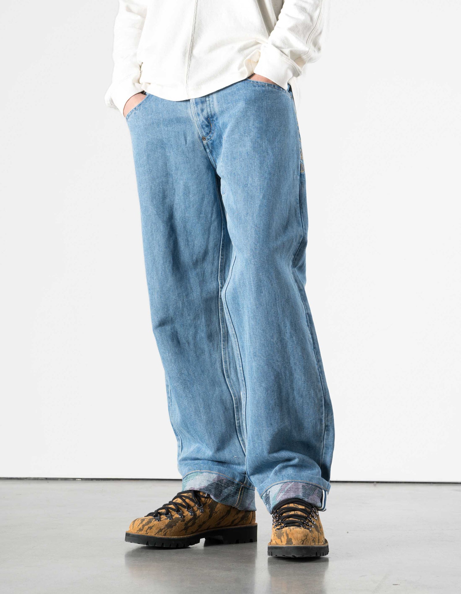 7383 Rising Dragon Hemp Jeans Washed Indigo