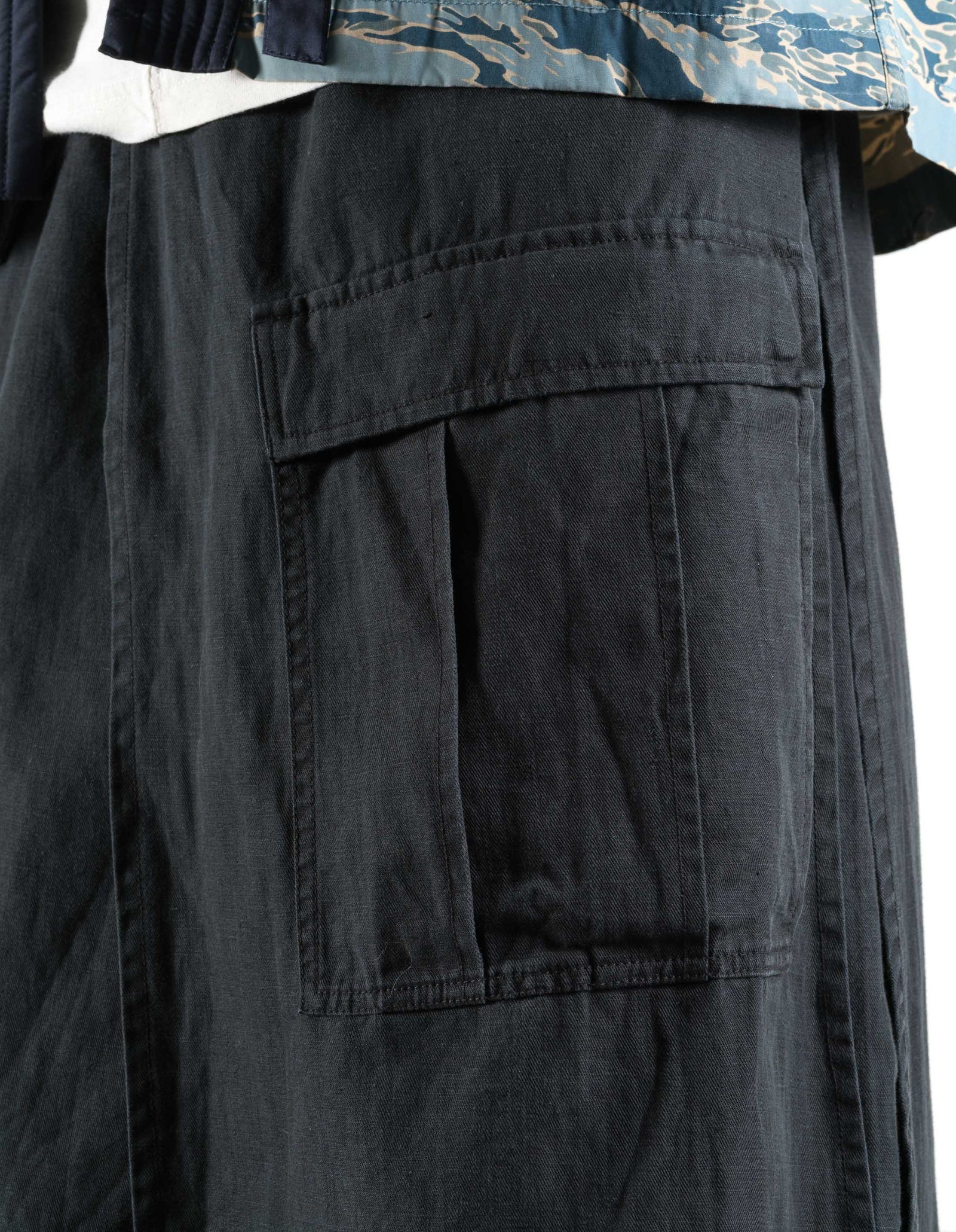 7398 WR Asym Cargo Hakama Pants Black