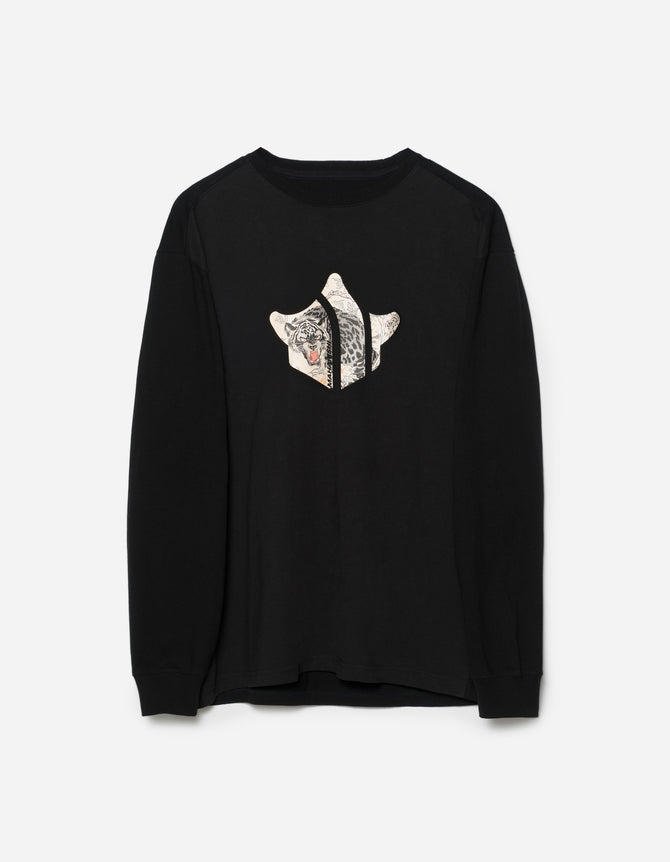 7358 Panther Temple L/S T-Shirt Black