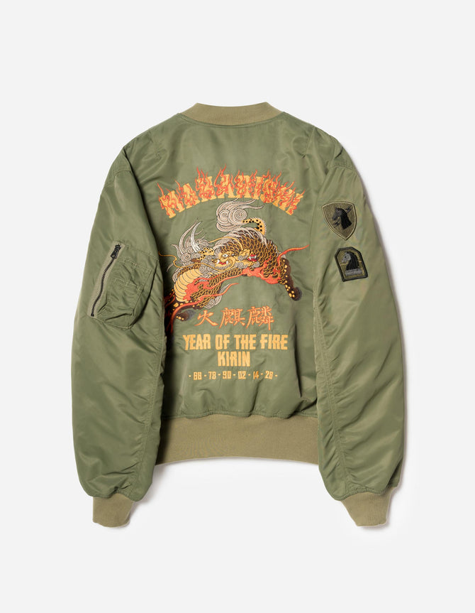 7231 Fire Kirin Tour Asym L2B Jacket Olive