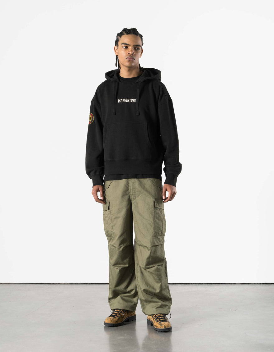 7244 Temple M Vintage Hooded Sweat Black