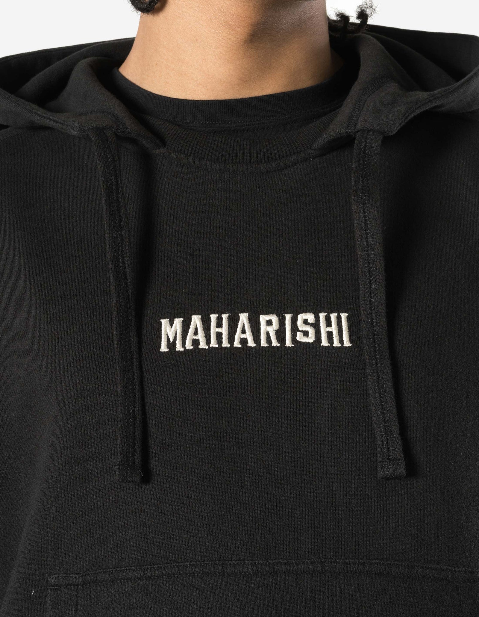 7244 Temple M Vintage Hooded Sweat Black