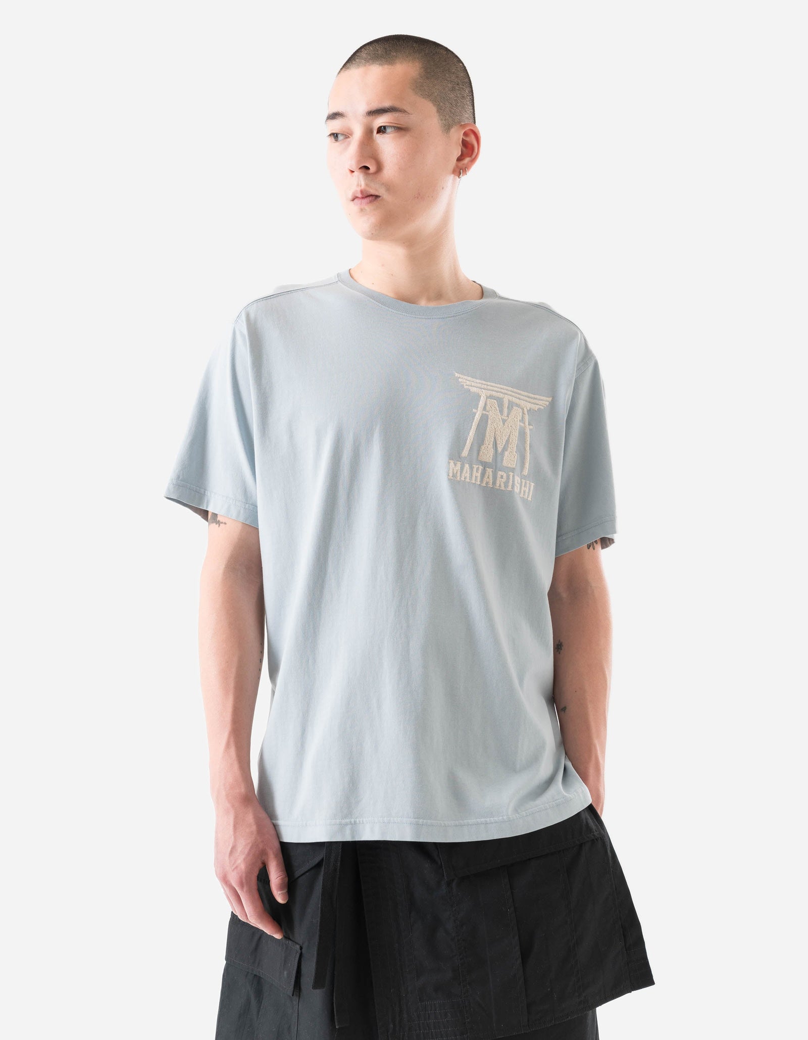 7260 Temple M Vintage S/S T-Shirt Light Blue