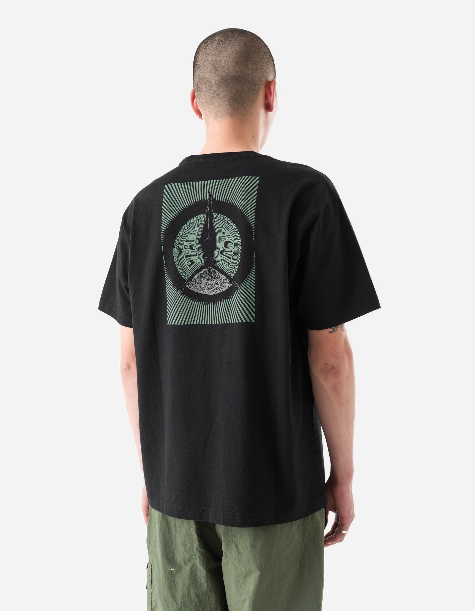 7261 Peace & Love Press S/S T-Shirt Black