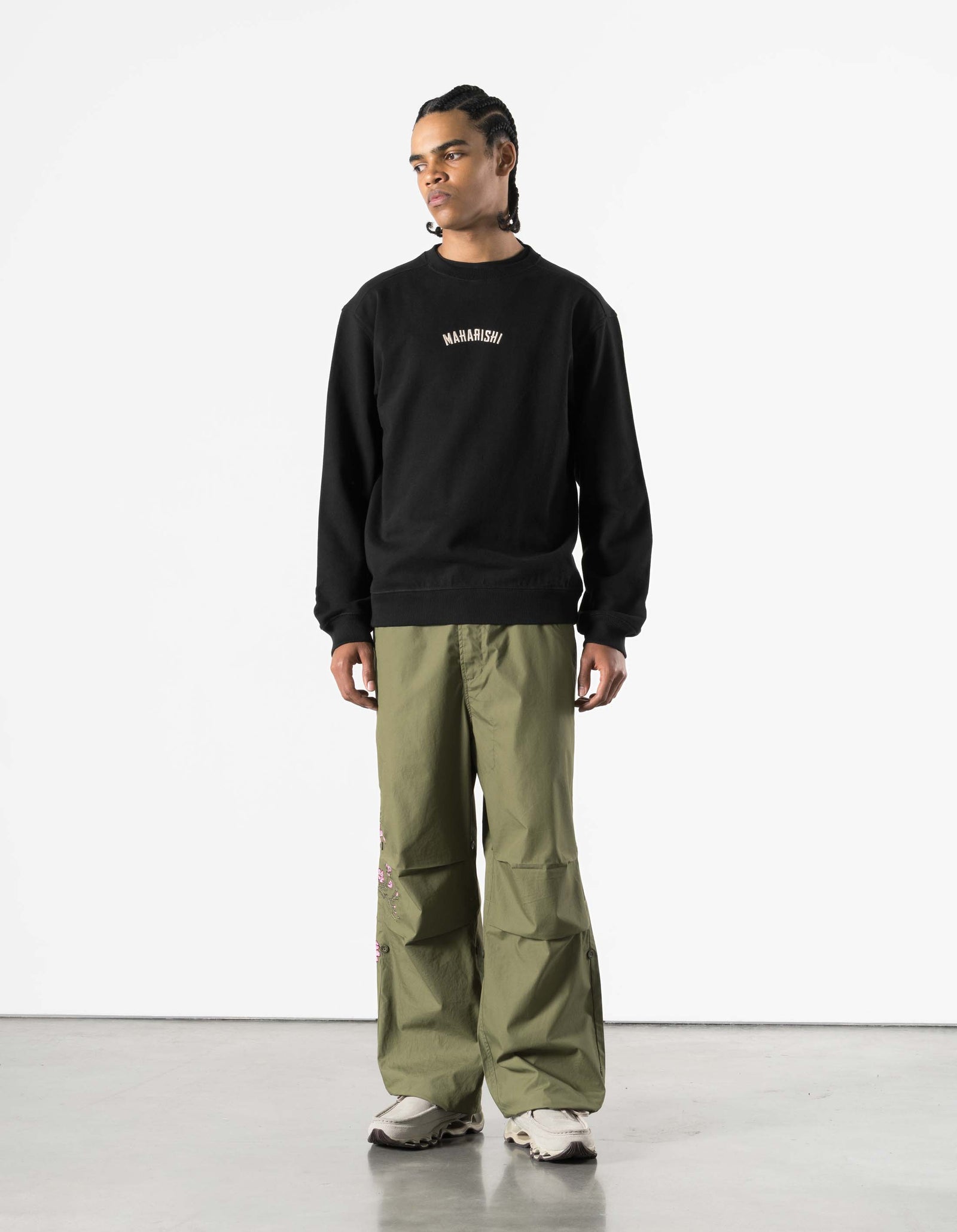 7288 Maharishi Organic Crew Sweat Black