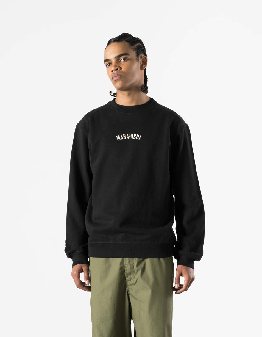 7288 Maharishi Organic Crew Sweat Black