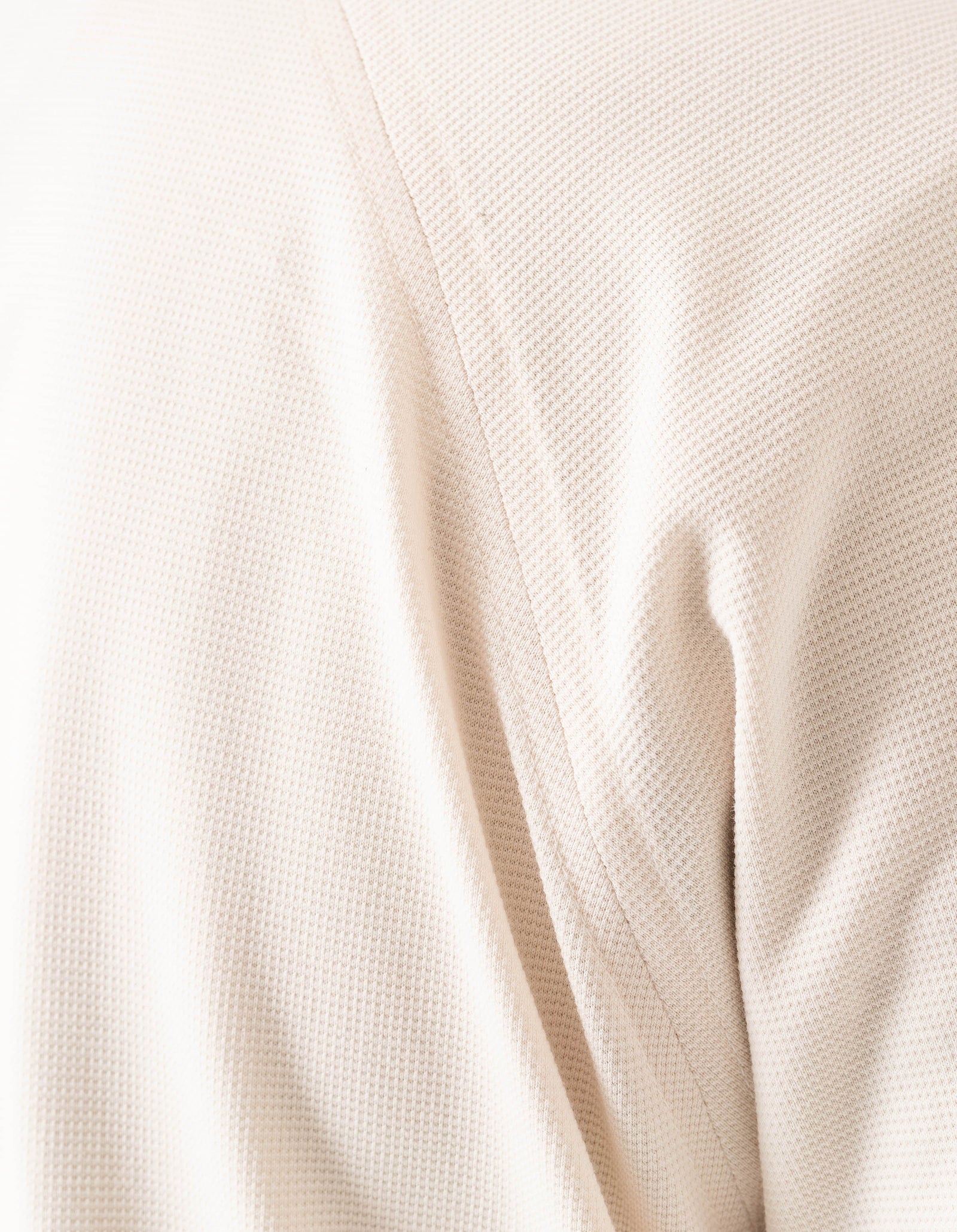 7309 Coolmax® Mesh Asym Monk Shirt Ecru