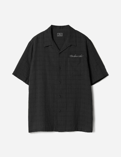 7316 Light Double Voile Cuban Shirt Navy