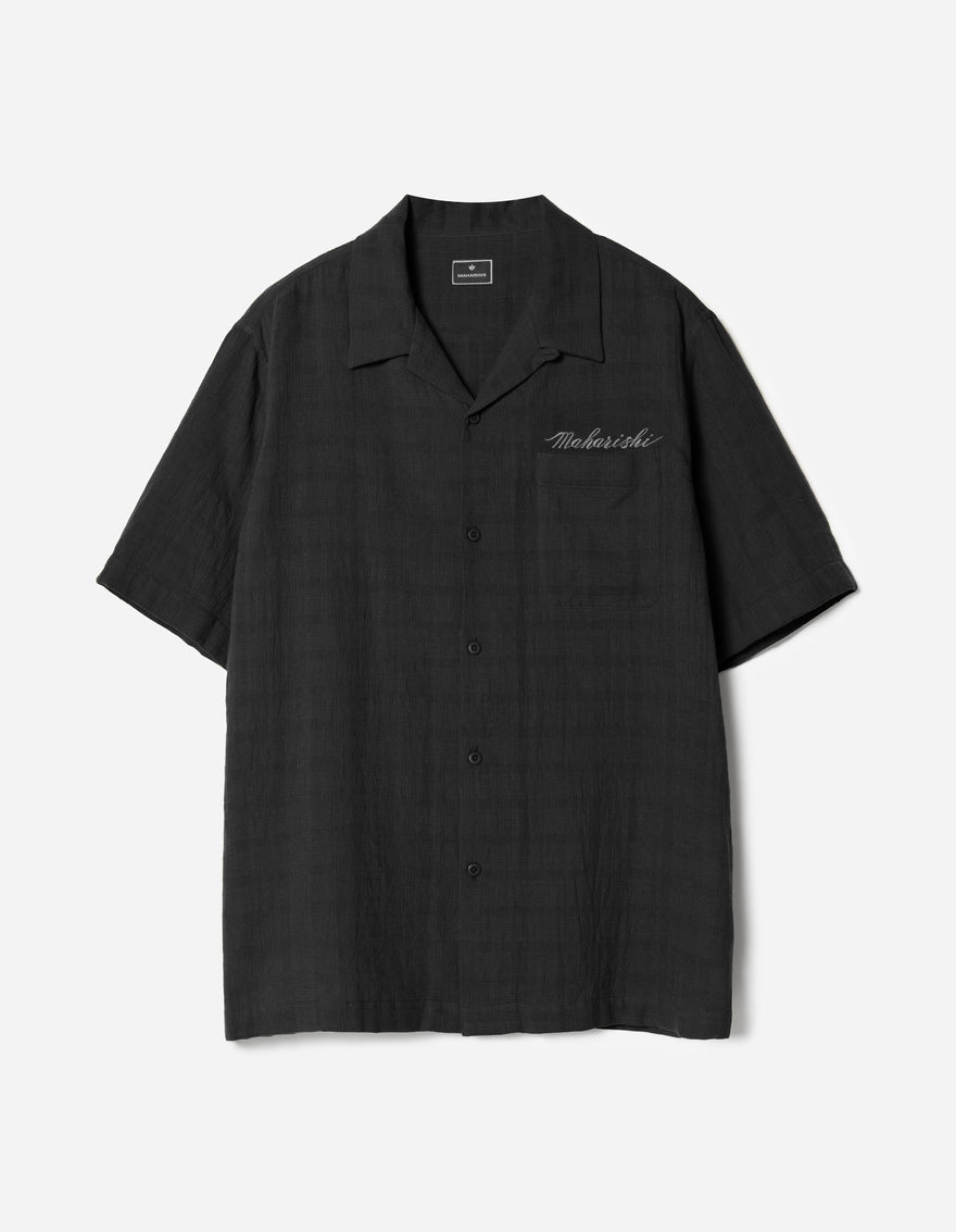 7316 Light Double Voile Cuban Shirt Navy