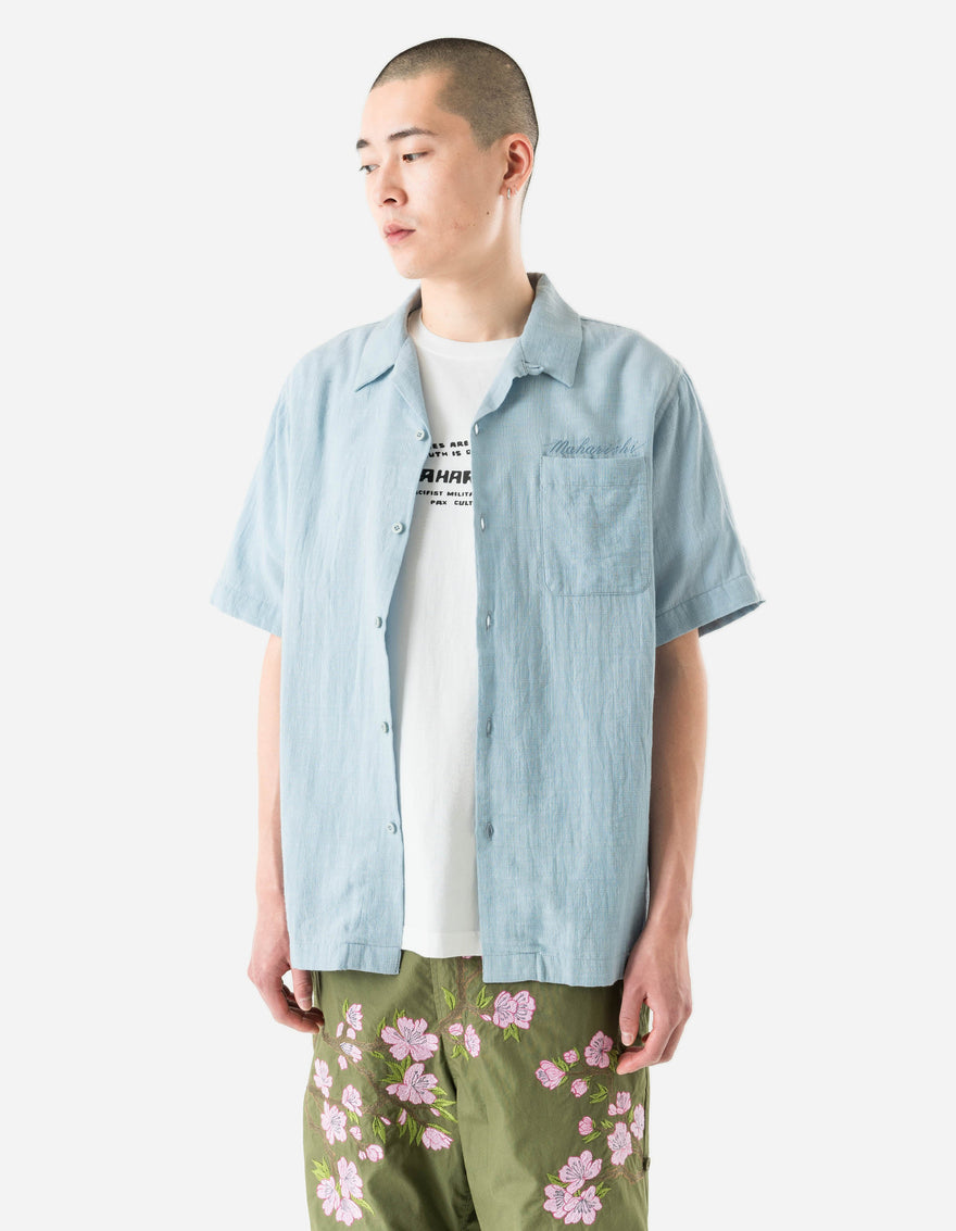 7316 Light Double Voile Cuban Shirt Light Blue