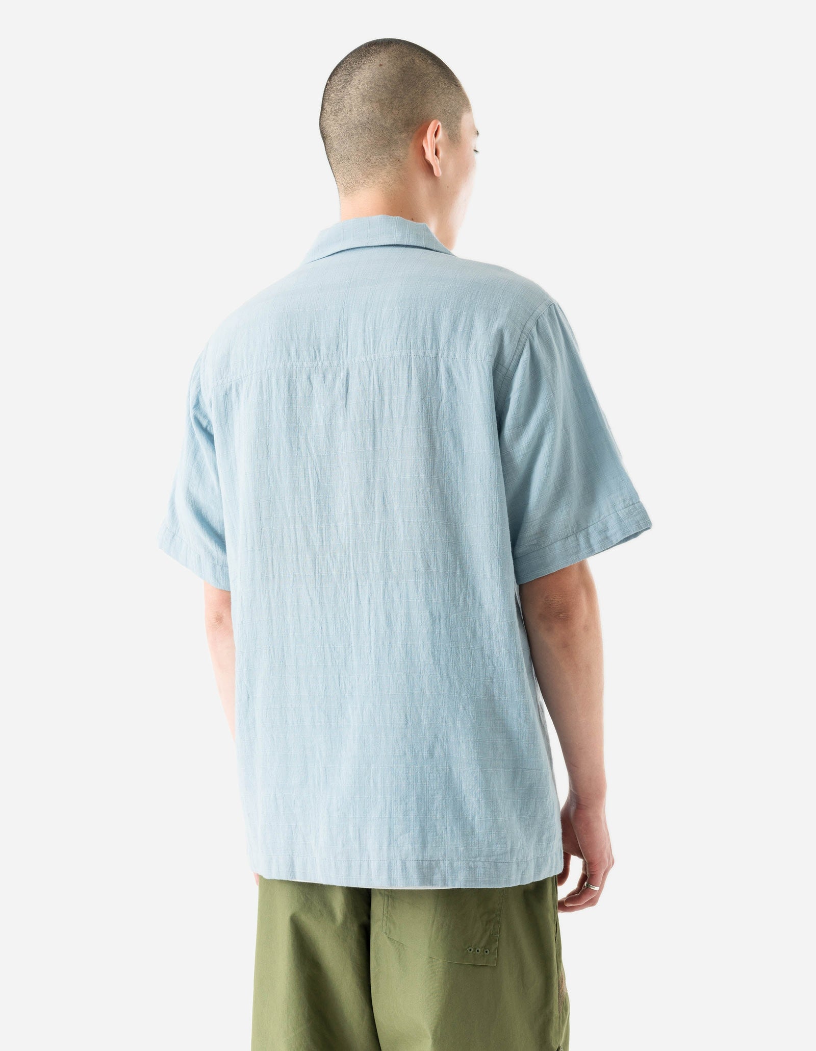 7316 Light Double Voile Cuban Shirt Light Blue