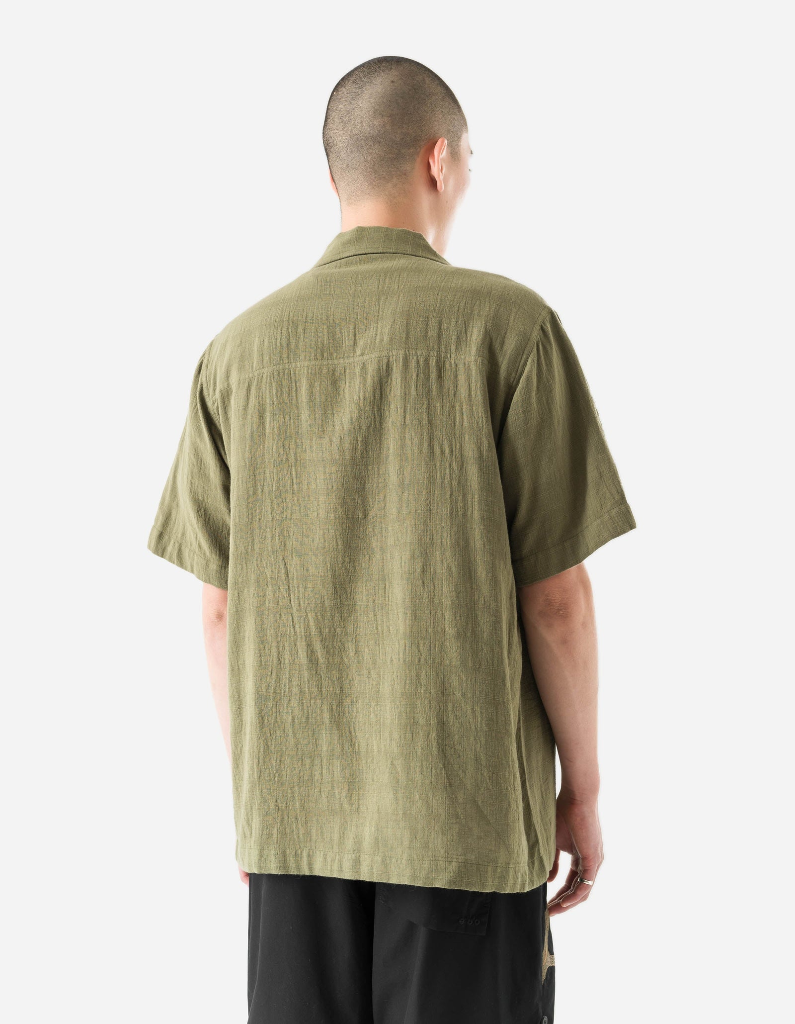 7316 Light Double Voile Cuban Shirt Olive OG-107F