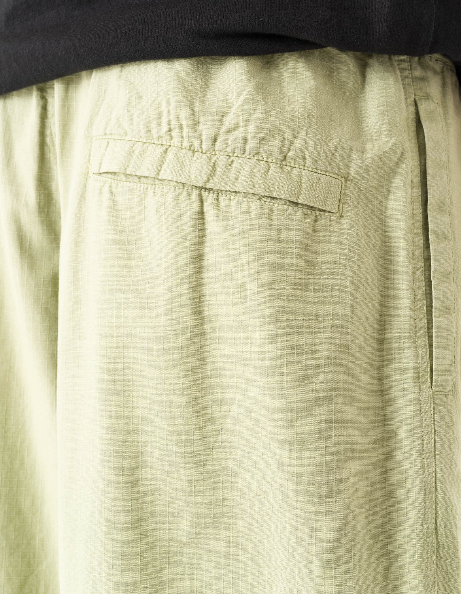 7319 Hemp Ripstop Pleated Trousers Moss Green