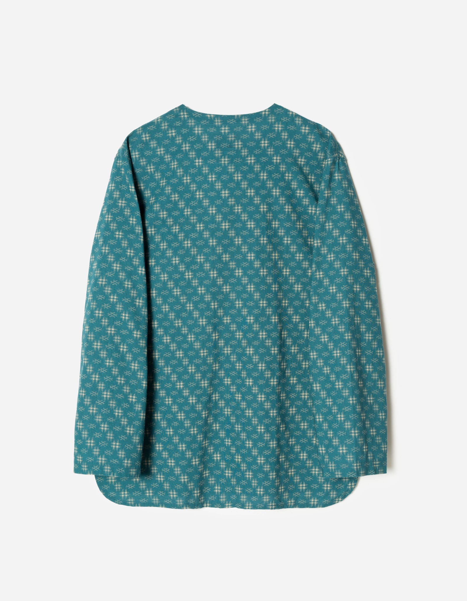 7321 Kasuri Kurta Shirt Aizome Blue
