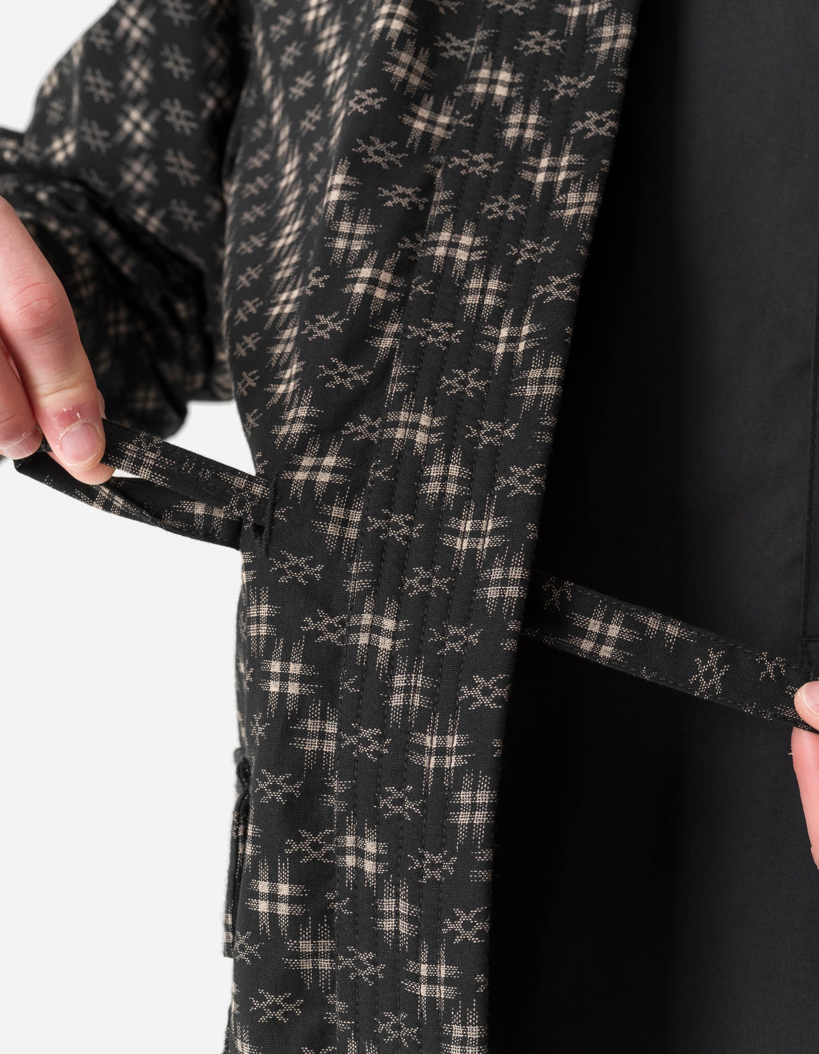 7322 Kasuri Kimono Overshirt Sumi Black