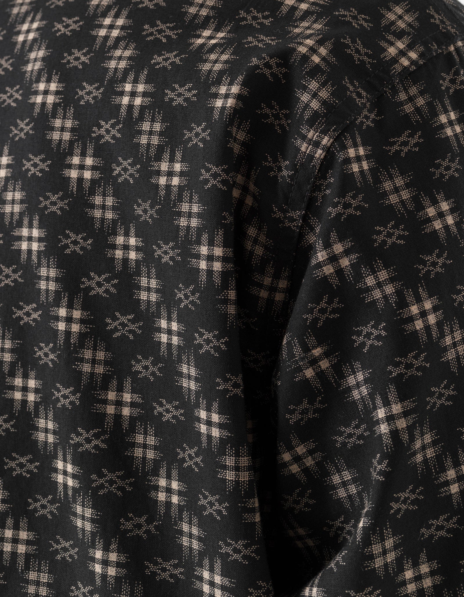 7322 Kasuri Kimono Overshirt Sumi Black