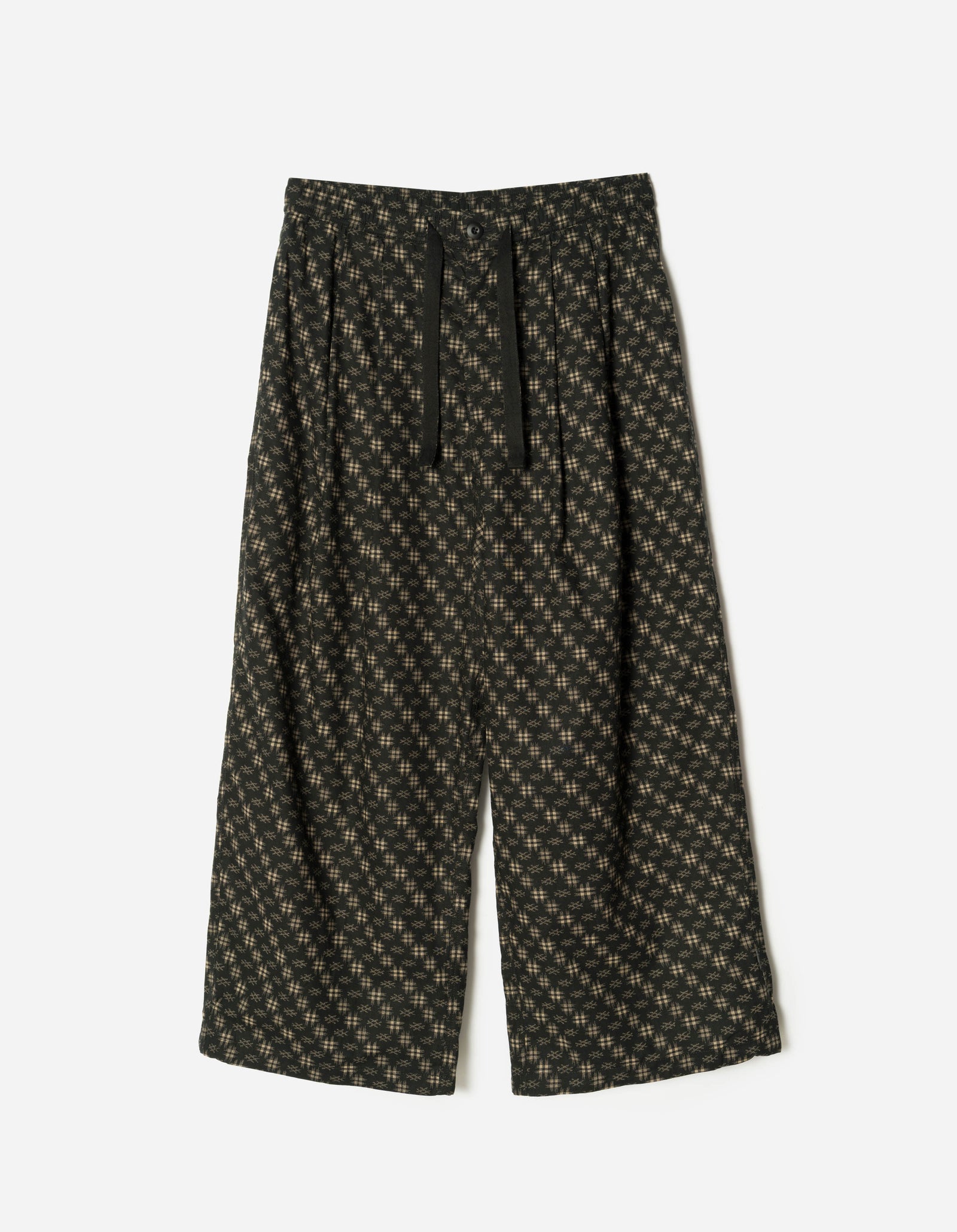 7323 Kasuri Loose Track Pants Sumi Black
