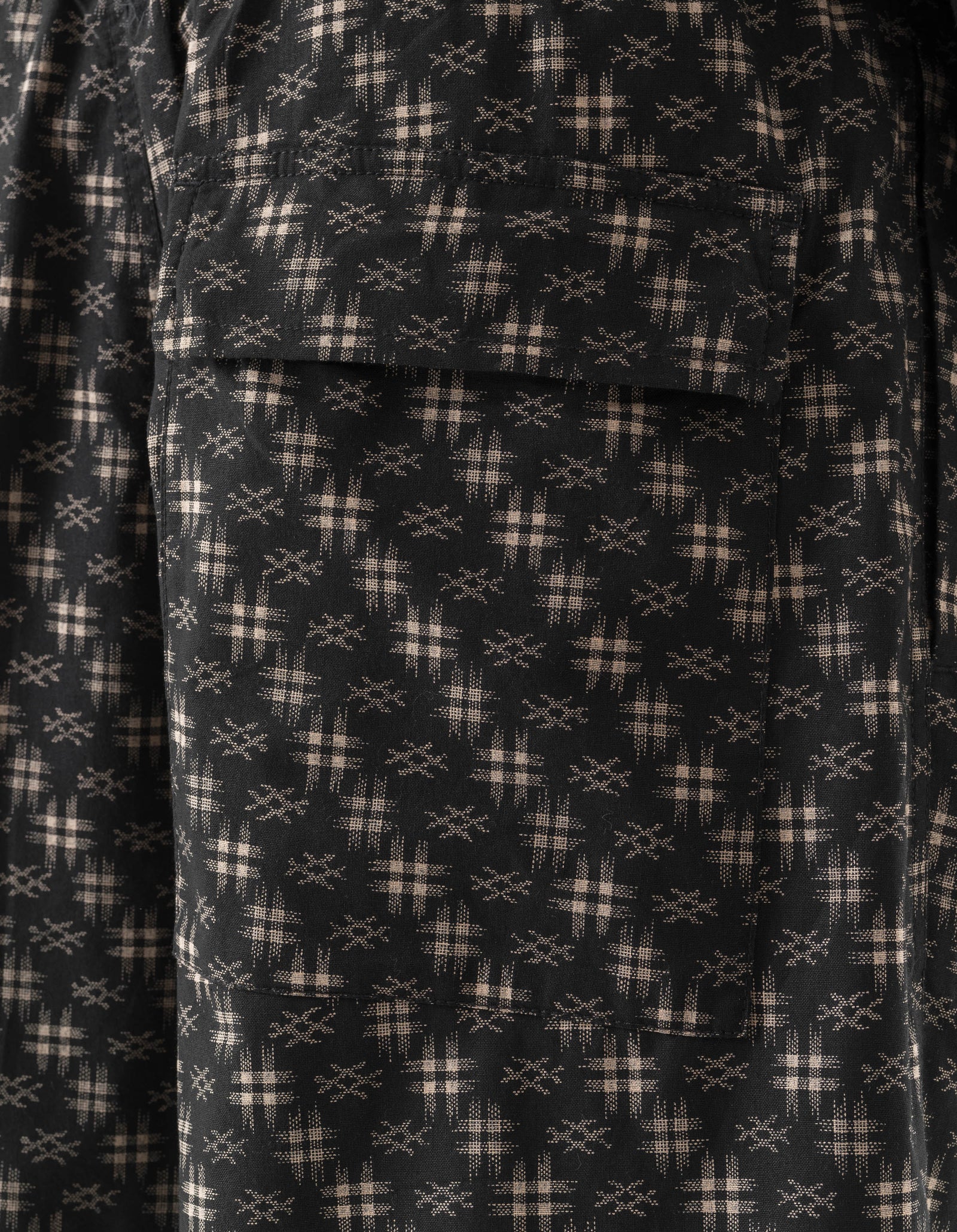 7323 Kasuri Loose Track Pants Sumi Black