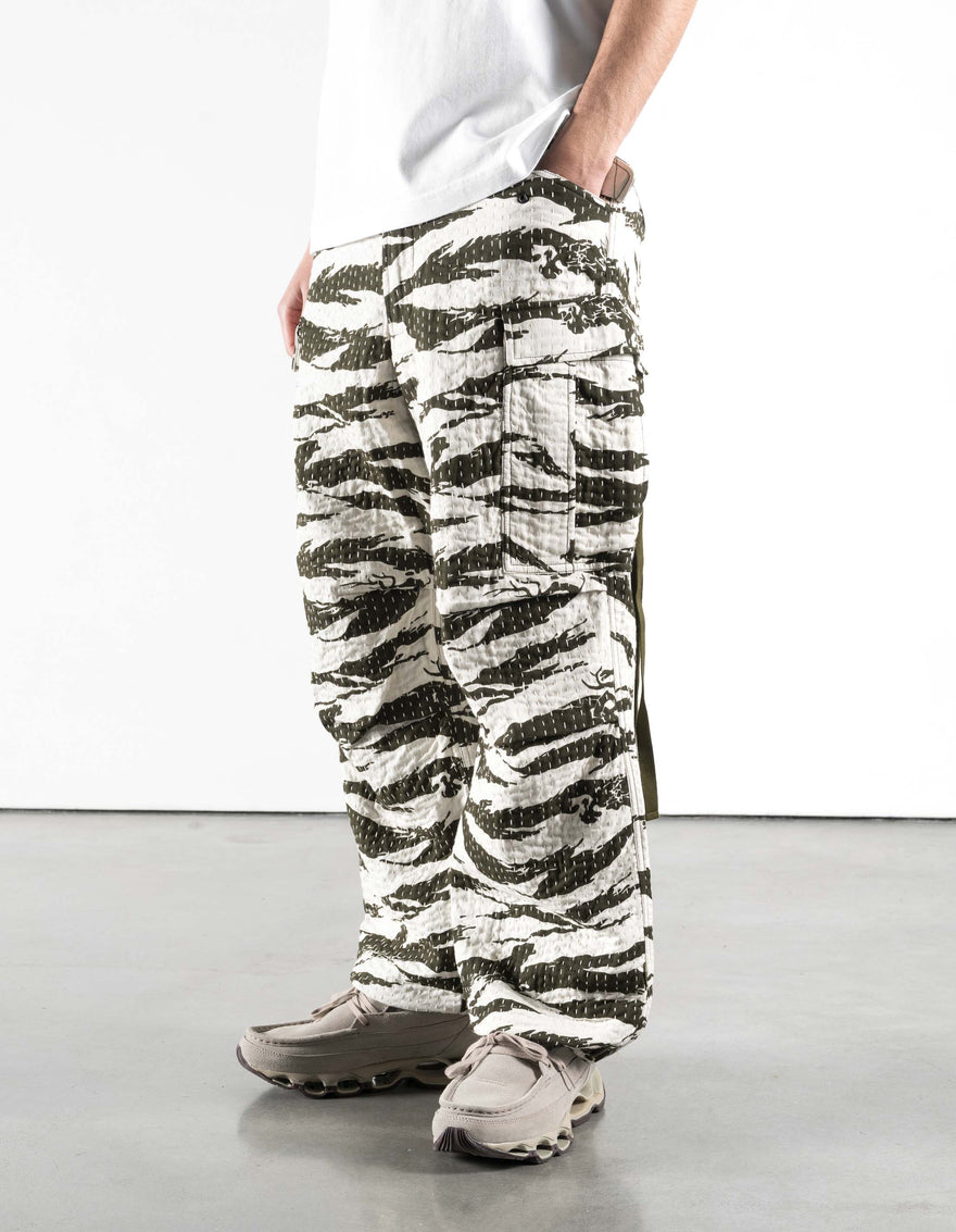 7334 Tigerstripe Stitch M65 Pants Ecru/Olive