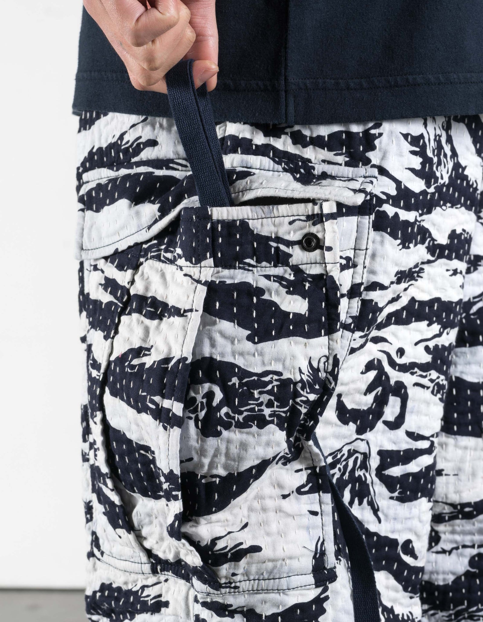 7334 Tigerstripe Stitch M65 Pants Navy/Ecru