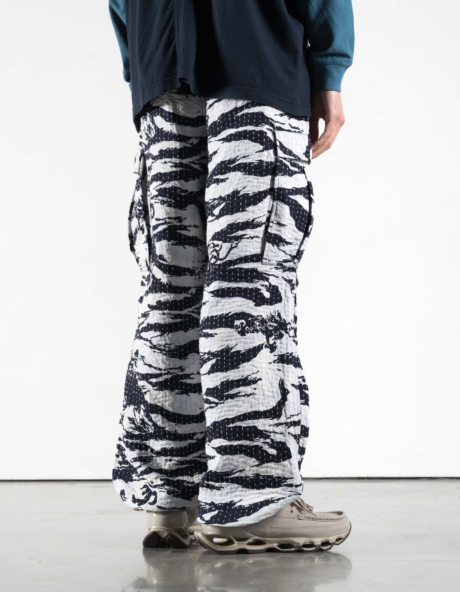 7334 Tigerstripe Stitch M65 Pants Navy/Ecru