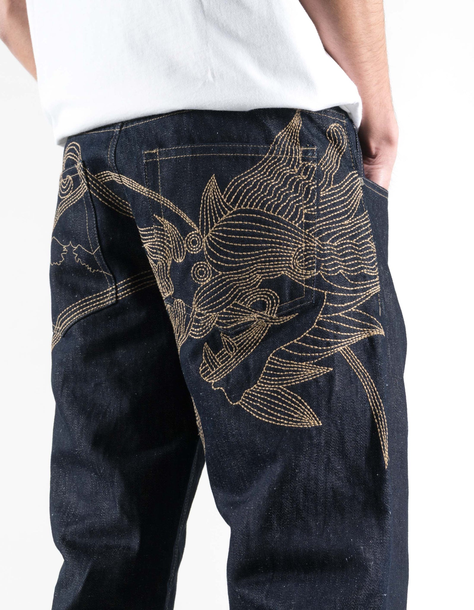 6060 Dragon Hemp Denim Jeans Indigo