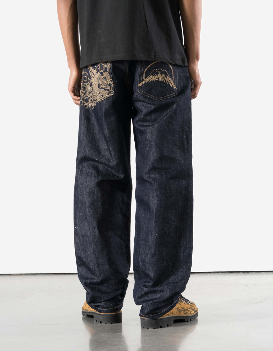 7336 Rising Dragon Hemp Jeans Indigo